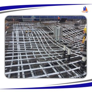 گروت ریزی در اجرای سقف پیش تنیده